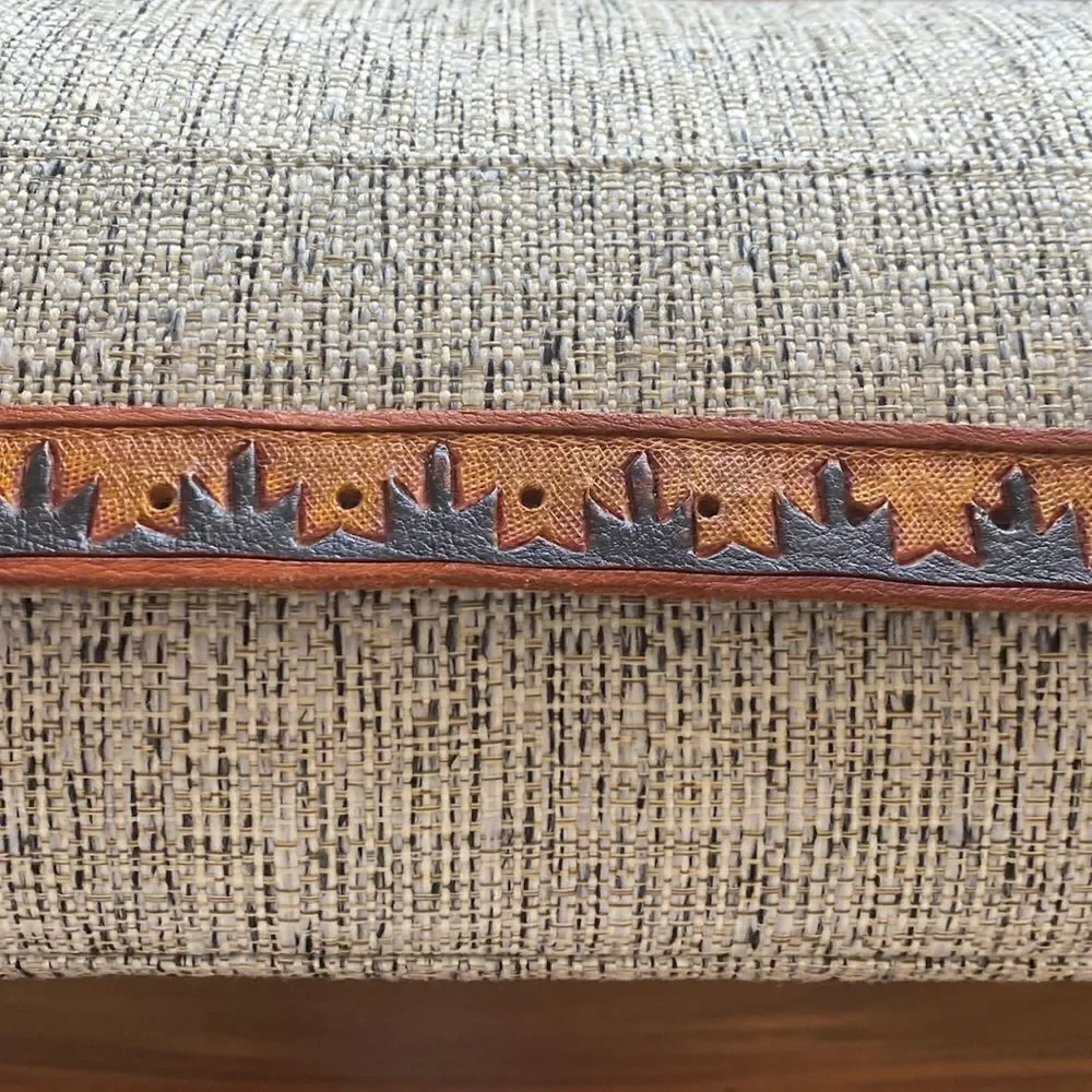 Handmade tooled leather belt